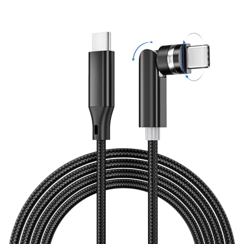 Pubiohs USB C auf USB C Kabel 180 Grad Drehbar Adapter USB C Ladekabel für iPhone 15 und 16 Android Telefone Tablet MacBook, 60W Schnellladen und Datenübertragung Kurz Abgewinkelt, 1M von Pubiohs