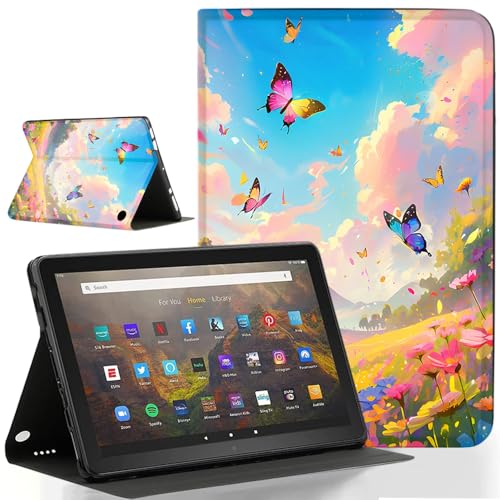 Pudazvi Schutzhülle für Amazon Kindle Fire HD 10 & 10 Plus Tablet (passend für 10,1 Zoll 13. / 11. Generation 2023/2021), ultradünn, Multi-Winkel-Ansicht, automatische Wake/Sleep-Funktion von Pudazvi