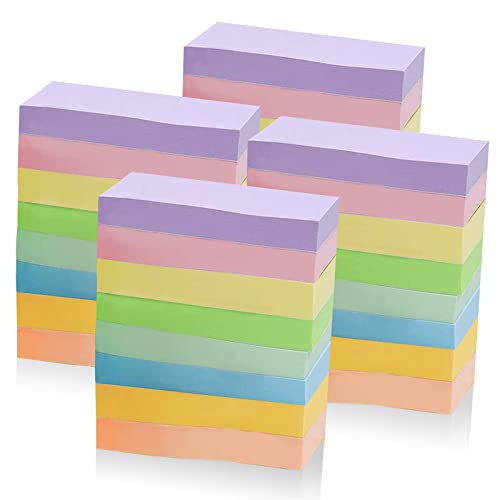 Haftnotizen, 1600 Blatt Klebezettel, 8 Farben Selbstklebende Klebezettel 76 x 15 mm Farbige Haftnotizen für Büro Zuhause Schule Sitzung Haftnotizen, 1600 Blatt Klebezettel, 8 Farben Selbstklebende Klebezettel 76 x 15 mm Farbige Haftnotizen für Büro Zuhause Schule Sitzung von Puedno