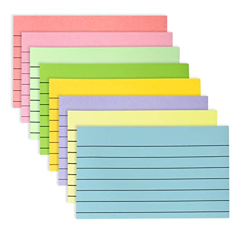 Haftnotizen, 400 Blatt Linierte Haftnotizen, 8 Farben Bunte Sticky Notes 76 x 127 mm Selbstklebende Klebezettel für Büro Zuhause Schule Sitzung Haftnotizen, 400 Blatt Linierte Haftnotizen, 8 Farben Bunte Sticky Notes 76 x 127 mm Selbstklebende Klebezettel für Büro Zuhause Schule Sitzung von Puedno