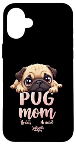 Lustiger Mops Mama Hund Mops Mama Humor Zitat Hülle für iPhone 16 Plus Lustiger Mops Mama Hund Mops Mama Humor Zitat Hülle für iPhone 16 Plus von Pug Fun Designs