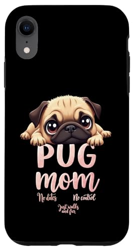 Lustiger Mops Mama Hund Mops Mama Humor Zitat Hülle für iPhone XR von Pug Fun Designs