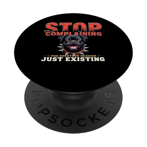 Lustiges Geschenk für Mops-Hundebesitzer PopSockets Klebender PopGrip Lustiges Geschenk für Mops-Hundebesitzer PopSockets Klebender PopGrip von Pug Fun Designs
