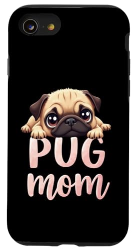 Mops Mama Hund Mops Mama Cute Puppy Hülle für iPhone SE (2020) / 7 / 8 von Pug Fun Designs