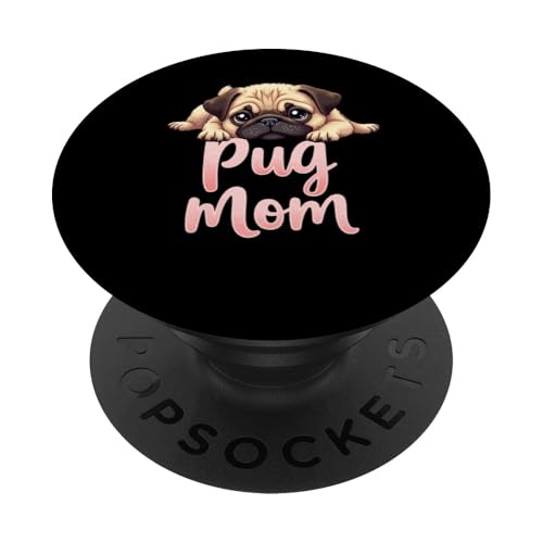 Mops Mama Hund Mops Mama Cute Puppy PopSockets Klebender PopGrip Mops Mama Hund Mops Mama Cute Puppy PopSockets Klebender PopGrip von Pug Fun Designs