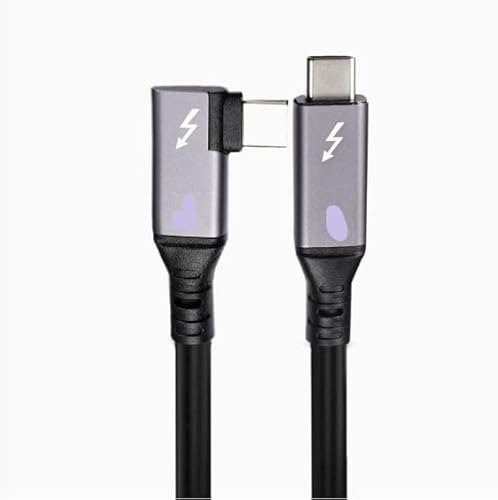 USB C Thunderbolt 5 Kabel für apple 80-120Gbps 8K@60Hz 240W Kompatibel mit Thunderbolt 4/3/USB4,Mac mini,MacBook Pro,[Intel Zertifiziert],90-Grad Winkel 1.5m von Puiseno