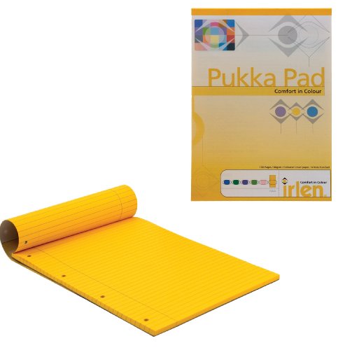 Pukka, Schreibblock für Schreibschwäche/Dyslexie, A4, 80 g/m², liniert mit Seitenrand, 50 Blätter/100 Seiten gold von Pukka Pad