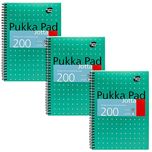 Pukka Pad Jotta Notizbuch B5, Spiralbindung, metallischer Einband, 3 Stück Pukka Pad Jotta Notizbuch B5, Spiralbindung, metallischer Einband, 3 Stück von Pukka Pad