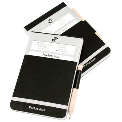 Pukka Pad Schwarz A7 Tasche Elastisch Notizbuch Mit Bleistift - Packung von 12 von Unbekannt