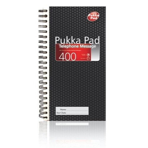 Pukka Telefonnotizbuch (mit Durchschlag, NCR-Papier, spiralgebunden, für 400 Notizen) von Pukka Pad