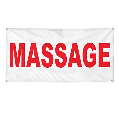 Vinyl-Banner, mehrere Größen, Rot, für Geschäftsleute, Outdoor, wetterfest, industrielle Hofschilder, 4 Ösen, 61 x 121 cm von Pulais