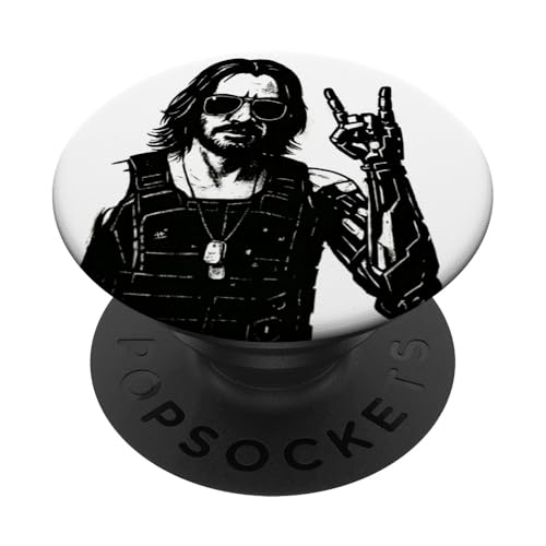 Cyberpunk Silverhand PopSockets Klebender PopGrip von Pulp Culture