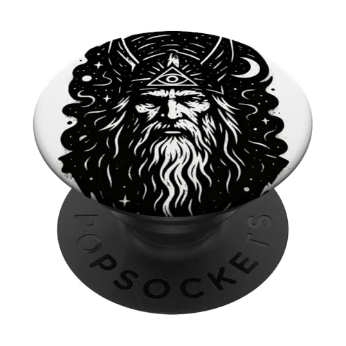 Nordischer Gott: All Father Odin PopSockets Klebender PopGrip von Pulp Culture