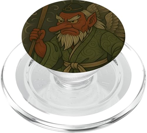 Tengu, japanischer Yokia Dämon PopSockets PopGrip für MagSafe von Pulp Culture