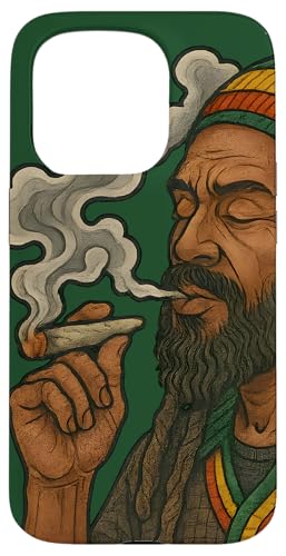 Weise rauchender Rastafari Hülle für iPhone 15 Pro Weise rauchender Rastafari Hülle für iPhone 15 Pro von Pulp Culture