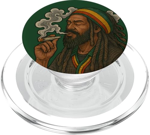 Weise rauchender Rastafari PopSockets PopGrip für MagSafe Weise rauchender Rastafari PopSockets PopGrip für MagSafe von Pulp Culture