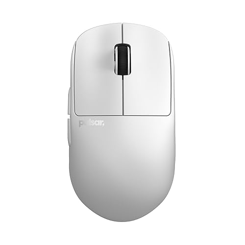 Pulsar Gaming Gears X2H Kabellose Gaming-Maus, ultraleicht, 54 g, symmetrisch, optischer Schalter, 2,4 GHz, 1 ms, 26000 DPI, PAW3395-Sensor (Medium, Wireless, Weiß) von Pulsar Gaming Gears