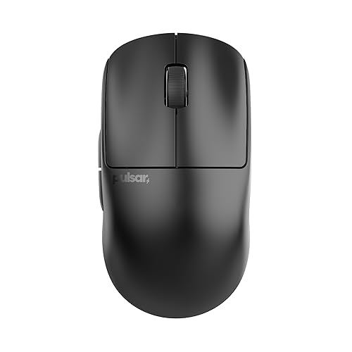 Pulsar Gaming Gears X2V2 Kabellose Gaming-Maus, ultraleicht, 53 g, symmetrisch, optischer Schalter, 2,4 Ghz 1 ms, 26000 DPI, PAW3395-Sensor (Medium, Wireless, Schwarz) von Pulsar Gaming Gears