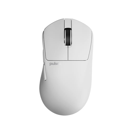 Pulsar Gaming Gears X3 Kabellose Gaming-Maus, ultraleicht (55 g), hybrid-ergonomischer, optischer Schalter, 32000 DPI, 750 IPS, XS-1-Sensor, 8K-kompatibel (Medium, Weiß) von Pulsar Gaming Gears