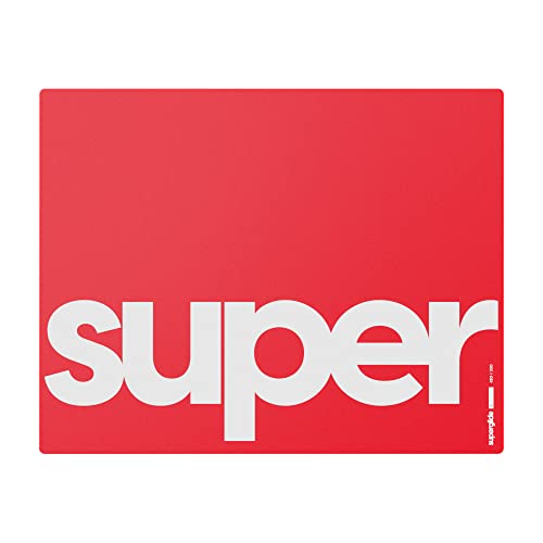 Pulsar – Superglide Premium-Glas-Mauspad, Aluminium-Silikonglas-Oberfläche, rutschfest, vollständig geformt, hochdichtes Silikonkautschuk, 41,9 x 33 cm (L, Rot) von Pulsar Gaming Gears