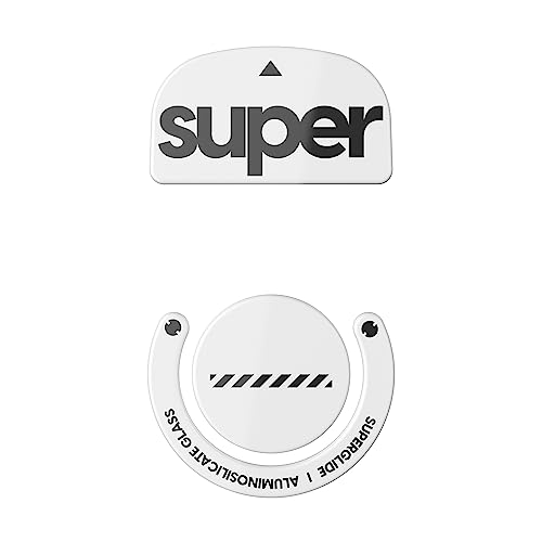 Superglide2 – Neue kontrollierbare Geschwindigkeit strukturierte Oberfläche, glatteste Mausfüße/Schlittschuhe aus ultrastarkem Glas, Glatte und langlebige Sohle für Logitech G Pro X Superlight [weiß] von Pulsar Gaming Gears