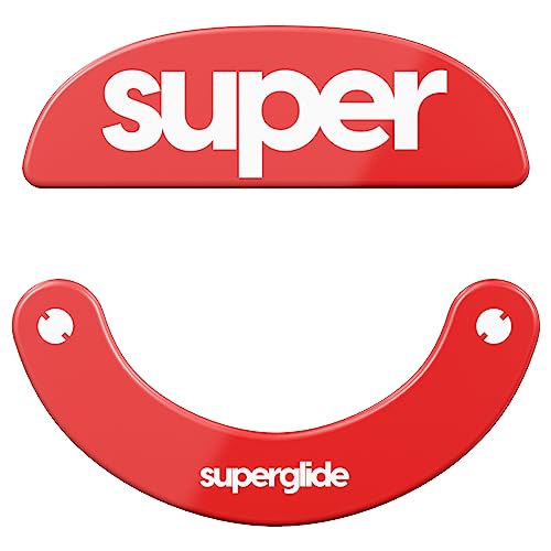 Superglide2 – Neue steuerbare Geschwindigkeit, strukturierte Oberfläche, glatte Mausfüße aus langlebigem, starkem Glas für Pulsar X2 Series kabellose Gaming-Maus [Rot] von Pulsar Gaming Gears
