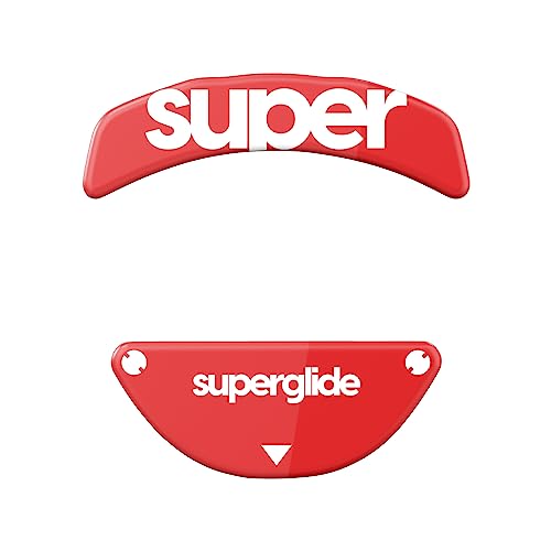 Superglide2 – Neue steuerbare Geschwindigkeit, strukturierte Oberfläche, glatte Mausfüße/Skates aus ultrastarkem Glas, glatte und langlebige Sohle für Razer Orochi V2, Rot von Pulsar Gaming Gears