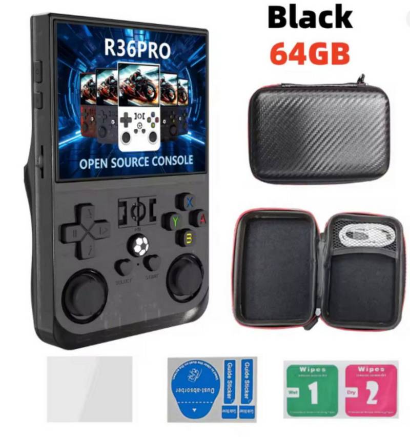 Pulse R36 PRO Retro Handheld-Konsole, 3,5” IPS, Linux, 64 GB, tragbar von Pulse