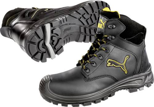 PUMA Borneo Black Mid 630411-40 Sicherheitsstiefel S3 Schuhgröße (EU): 40 Schwarz, Gelb 1St. von Puma