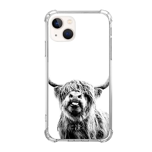 Schottische Highland-Rinder Handyhülle kompatibel mit iPhone 15, Hippie Wild Cow Animal Cover für Teenager Männer Frauen, trendige coole TPU Bumper Case Cover für iPhone 15 Schottische Highland-Rinder Handyhülle kompatibel mit iPhone 15, Hippie Wild Cow Animal Cover für Teenager Männer Frauen, trendige coole TPU Bumper Case Cover für iPhone 15 von Pumhey