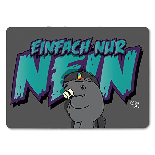 Pummel & Friends - Mousepad (eckig) - Grummeleinhorn "Einfach Nein" von Pummeleinhorn