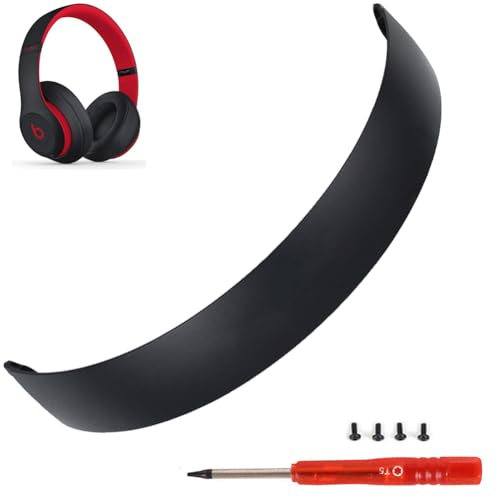 Studio 3 Stirnband wie das OEM Ersatz-Bogenband Studio3 Teile Zubehör kompatibel mit Beats by Dr. Dre Studio 3 Wireless/A1914 Studio 2 kabelgebunden/kabellosen Kopfhörern (Defiant Black-Red) von Pumyog