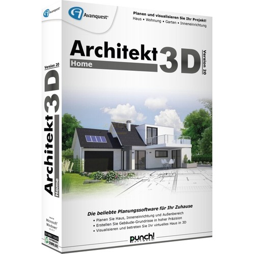 Architekt 3D 20 Home Vollversion MiniBox   1 PC  (Code in a Box) von Punch! Software