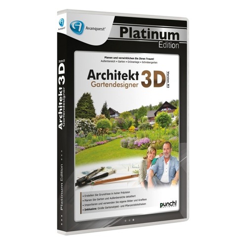 Architekt 3D X5 Gartendesigner Vollversion DVD-Box Platinum Edition Architekt 3D X5 Gartendesigner Vollversion DVD-Box Platinum Edition von Punch! Software