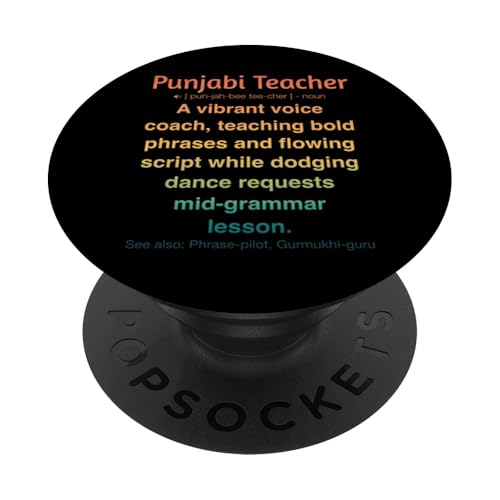 Punjabi-Lehrer PopSockets Klebender PopGrip von Punjabi Teacher Gifts & Tees