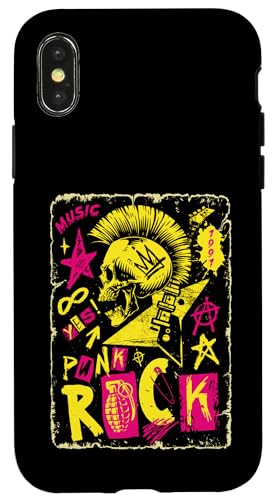 Punk Rocker Outfit Punks Oi Ska Punker Skinhead Punk Rock Hülle für iPhone X/XS von Punk Rock Musik Retro Vintage Rock Hand Herren