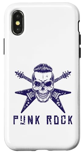 Punk Rocker Outfit Punks Oi Ska Punker Skinhead Punk Rock Hülle für iPhone X/XS von Punk Rock Musik Retro Vintage Rock Hand Herren