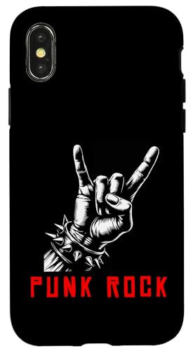 Punk Rocker Outfit Punks Oi Ska Punker Skinhead Punk Rock Hülle für iPhone X/XS von Punk Rock Musik Retro Vintage Rock Hand Herren