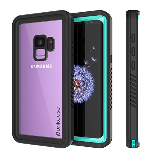 Galaxy S9 Wasserdicht Fall Punkcase [Extreme Serie] [Slim Fit] [IP68 zertifiziert] [stoßfest] [Schneefest] [dirproof] Armor Schutzhülle w/integrierter Displayschutzfolie für Samsung Galaxy S9 blaugrün von PunkCase