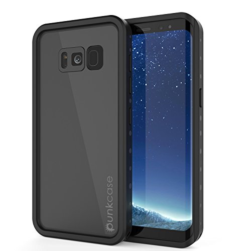 PunkCase Galaxy S8 Plus wasserdichte Hülle [Studstar Serie] IP68 Zertifiziert | 360 Grad Handyhüllen Case mit Integrierter Bildschirm Schutzfolie Kompatibel mit Samsung Galaxy S8 Plus [Schwarz] von PunkCase