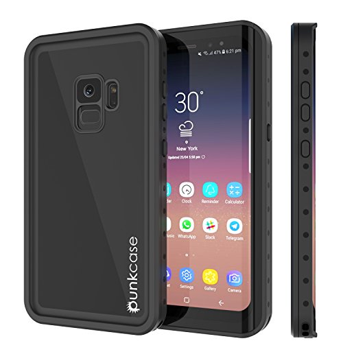 PunkCase Galaxy S9 wasserdichte Studstar Fallserien schlanke passen Ip68 stoßfest Dirtproof Snowproof Rüstung Cover für Samsung Galaxy S9 schwarz von PunkCase