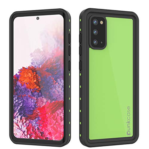 PunkCase S20 wasserdichte Schutzhülle [StudStar Serie] [Slim Fit] [IP68 zertifiziert] [stoßfest] [schmutzabweisend] [schneefest] Schutzabdeckung kompatibel für Samsung Galaxy S20, lichtgrün von PunkCase