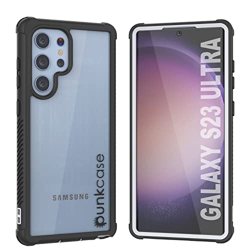 PunkCase Schutzhülle für Galaxy S23 Ultra [Spartan-Serie], transparent, robust, mit integriertem Displayschutz, ultradünn, 360°-Rundumschutz, kompatibel mit Samsung Galaxy S23 Ultra (17,3 cm) von PunkCase