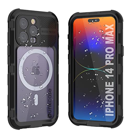 PunkCase wasserdichte Aluminium-Schutzhülle für iPhone 14 Pro Max [Metal Extreme 2.0 Serie] IP68 robuste Stoßstangen-Abdeckung mit integriertem Displayschutz, ultimativer Schutz für iPhone 14 Pro Max von PunkCase