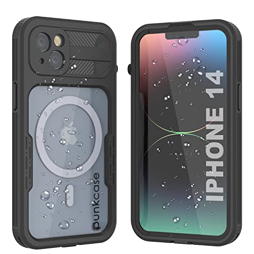 Punkcase Für iPhone 14 wasserdichte Hülle [Alpine 2.0 Serie] [Slim Fit] [IP68 zertifiziert] [Stoßfest] Armor Cover W/Eingebaute Displayschutzfolie für iPhone 14 (6,1 Zoll) (2022) [Schwarz] 10 von PunkCase