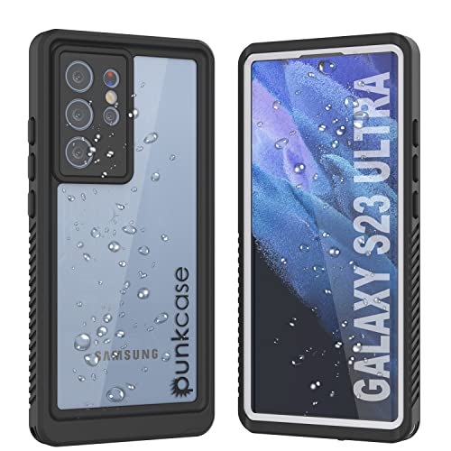 Punkcase Galaxy S23 Ultra Wasserdichte Hülle [Extreme Serie] [Slim Fit] [IP68 zertifiziert] [Stoßfest] [Schmutzdicht] [Schneefest] Armor Cover für Galaxy S23 Ultra 5G (6,8 Zoll) (2023) [Weiß] 10 von PunkCase