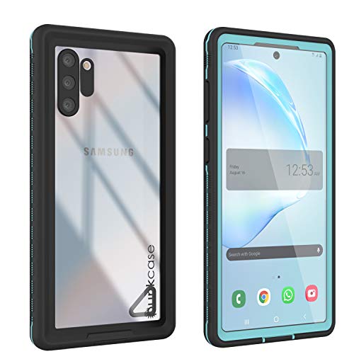 Punkcase Note 10 wasserdichte Hülle [Aqua-Serie] [Slim Fit] [IP68 zertifiziert] [stoßfest] [schmutzabweisend] [schneedicht] Armor Cover kompatibel mit Samsung Galaxy Note 10 (2019) (16 cm), blaugrün von PunkCase