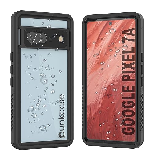 Punkcase Pixel 7a wasserdichte Schutzhülle [Extreme Serie] [Slim Fit] [IP68 zertifiziert] [stoßfest] [schmutzdicht] [schneefest] Armor Cover für Google Pixel 7a (6,1 Zoll) (2023) [Schwarz] von PunkCase