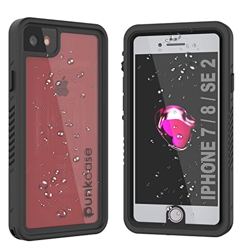Punkcase Schutzhülle für iPhone SE 2020, wasserdicht, extreme Serie, schmale Passform, schneefest, mit integriertem Displayschutz für iPhone SE 2020 (4.7 Zoll) (2020) (2020) (schwarz) von PunkCase