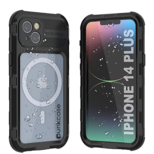 Punkcase Wasserdichte Aluminium-Hülle für iPhone 14 Plus [Metal Extreme 2.0 Serie] IP68 robuste Stoßfängerabdeckung mit eingebautem Displayschutz | ultimativer Schutz für iPhone 14+ Plus (6,7 Zoll) von PunkCase